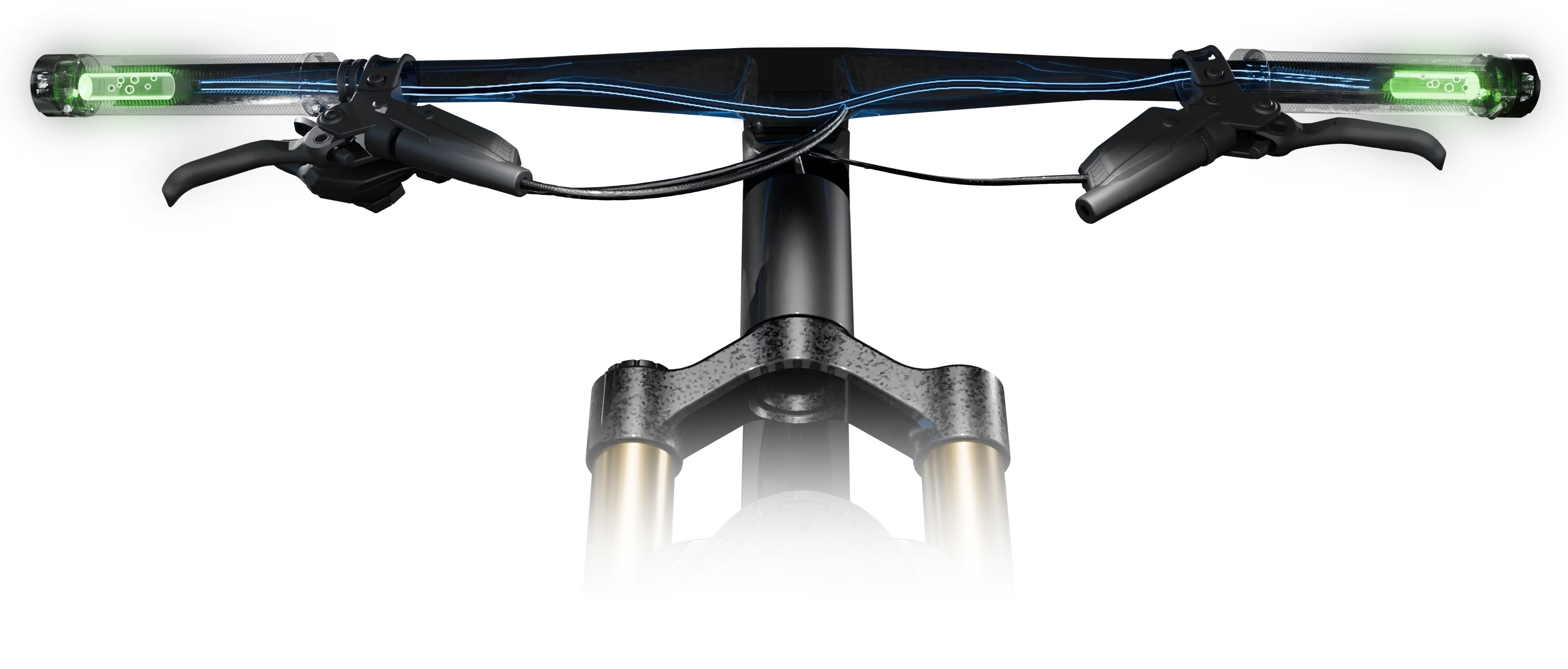 Exploded view of the Spaceralite handlebar light system